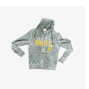 5th & Ocean Oakland Athletics MLB Full Zip Burnout Hoodie Green Womens L